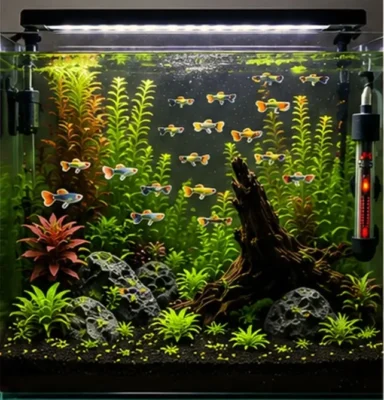 20 gallon guppy tank setup