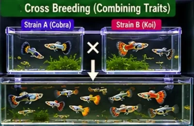 cross breeding guppy 