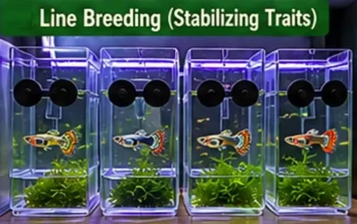 line breeding guppy 