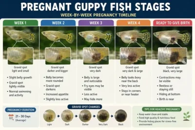 pregnant guppy fish stages
