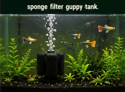 sponge filter in guppy tank