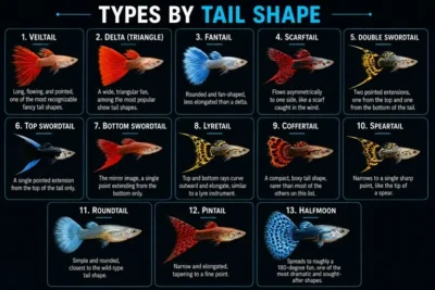 Fancy Guppy Types by Tail Shape 