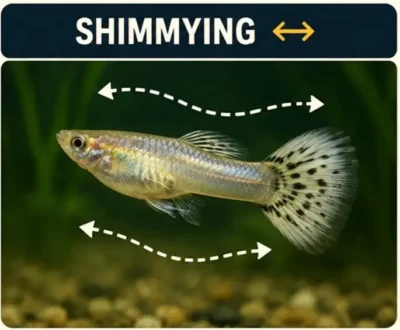Guppy shimmying