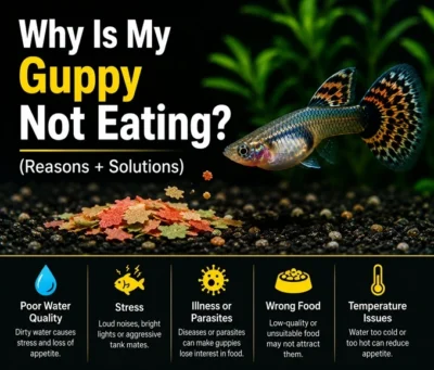 guppy fish not eating causes