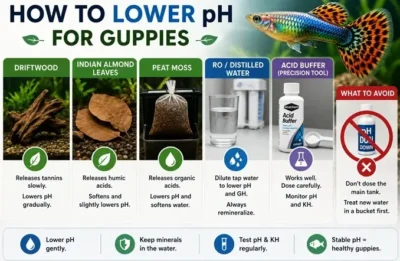 how to lower pH for Guppy