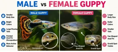 male vs female guppy 
