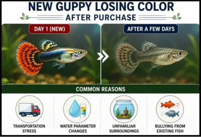 new guppy losing color reasons
