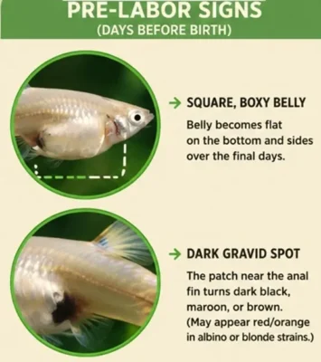 Guppy pre labor signs
