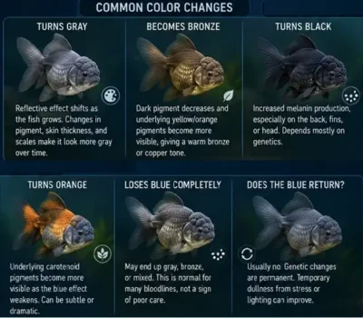 common color changes in blue oranda