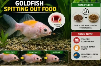 goldfish spitting out food