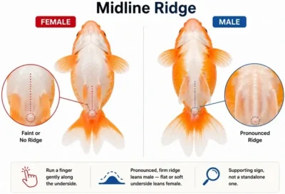 male vs femal goldfish Midline Ridge 