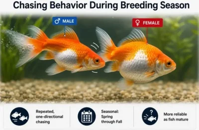 male vs female goldfish chasing behaviour