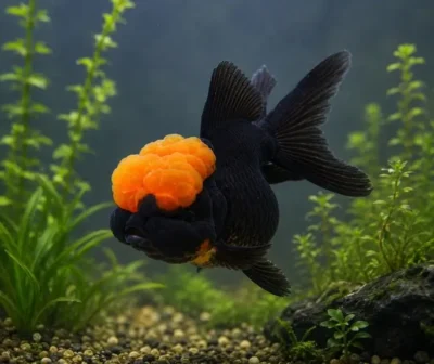 red cap black oranda