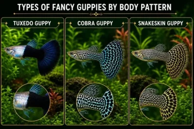 types of fancy guppies by body pattern 