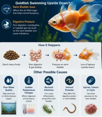 why is my goldfish swimming upside down