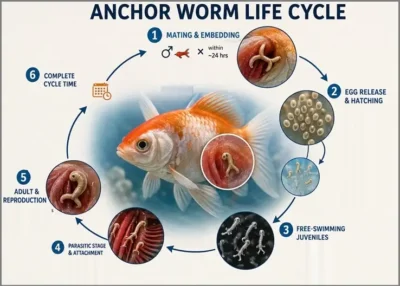 Anchor worm lifecycle 