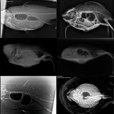 Goldfish Swim bladder problem X-Ray diagnosis