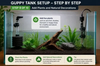 Guppy tank setup step 5 