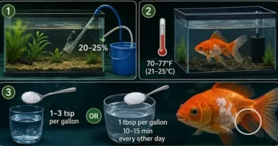 goldfish fungus treatmnet steps image 1