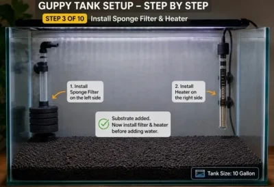 guppy tank setup step 3