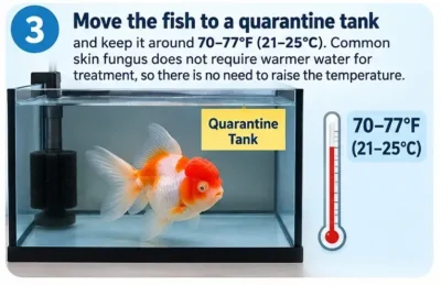 Goldfish fungal treatment step 3
