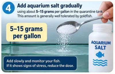 Goldfish fungal treatment step 4