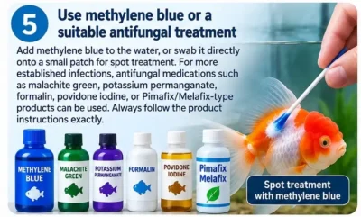 Goldfish fungal treatment step 5