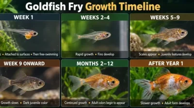 goldfish fry growth timeline and stages