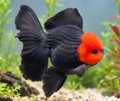 red cap black body oranda 
