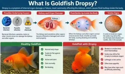 Normal Goldfish vs Goldfish with Dropsy