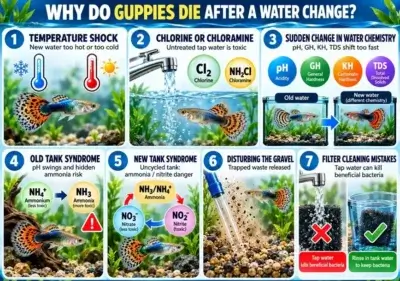 Why Guppies Die After Water Changes reasons
